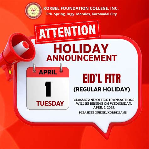 ANNOUNCEMENT April 19, .